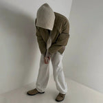 Hooded Thickened Knitted Sweatshirt