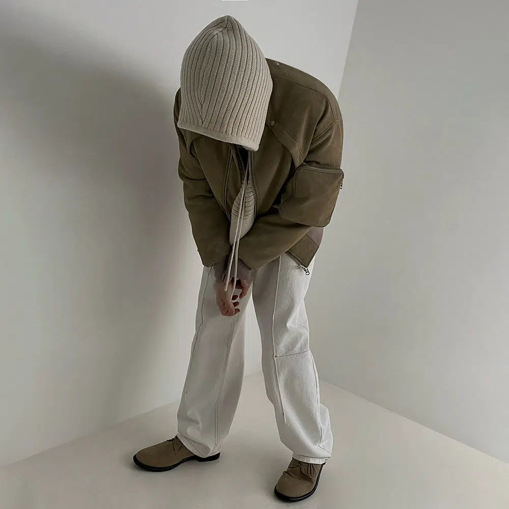 Hooded Thickened Knitted Sweatshirt