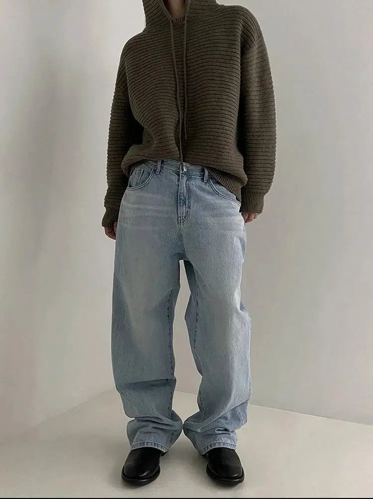 Hooded Thickened Knitted Sweatshirt