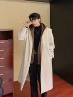 Hooded Two-piece Wool Trench Coat