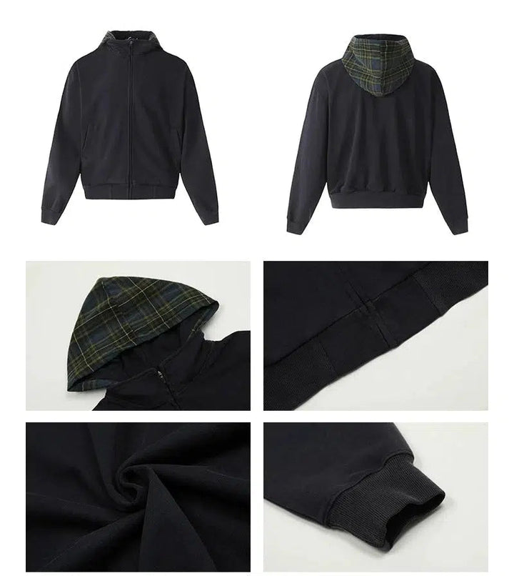 Hooded Zipper Pockets Sweatshirt