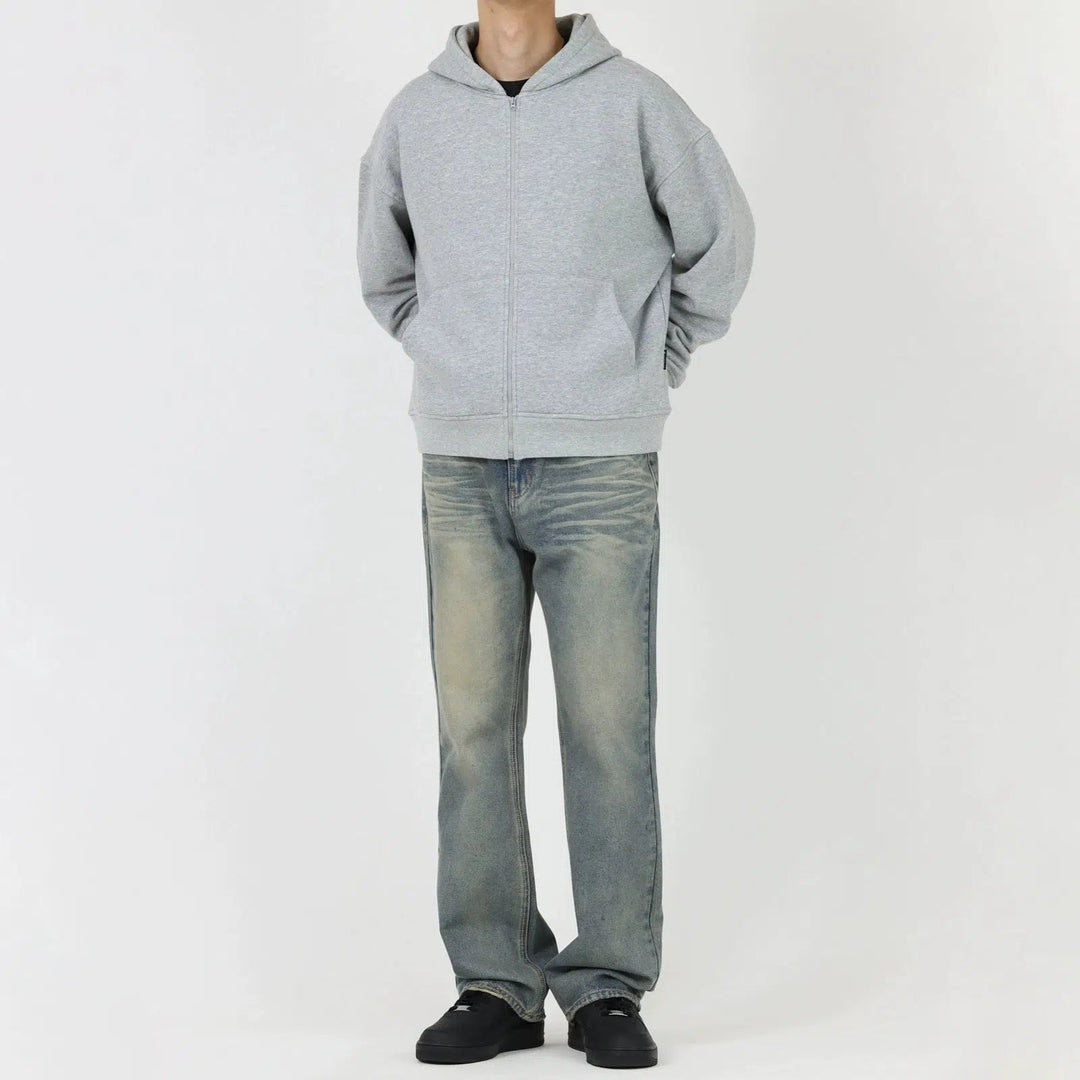 Hooded Zipper Velvet Sweatshirt