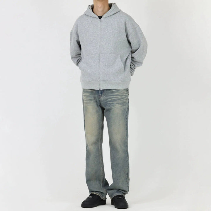 Hooded Zipper Velvet Sweatshirt