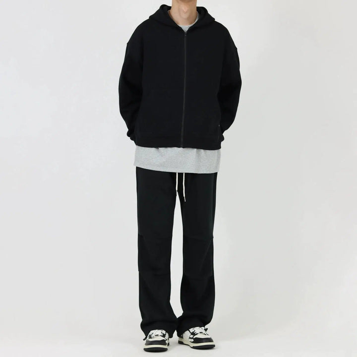 Hooded Zipper Velvet Sweatshirt