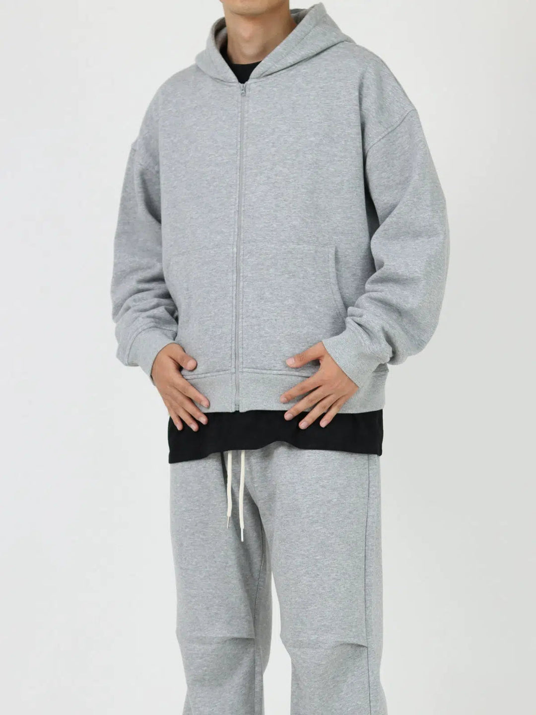 Hooded Zipper Velvet Sweatshirt