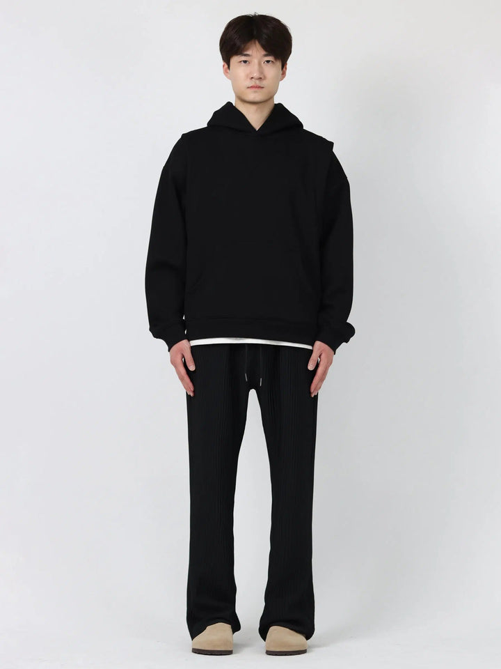 Solid Color Hooded Sweatshirt
