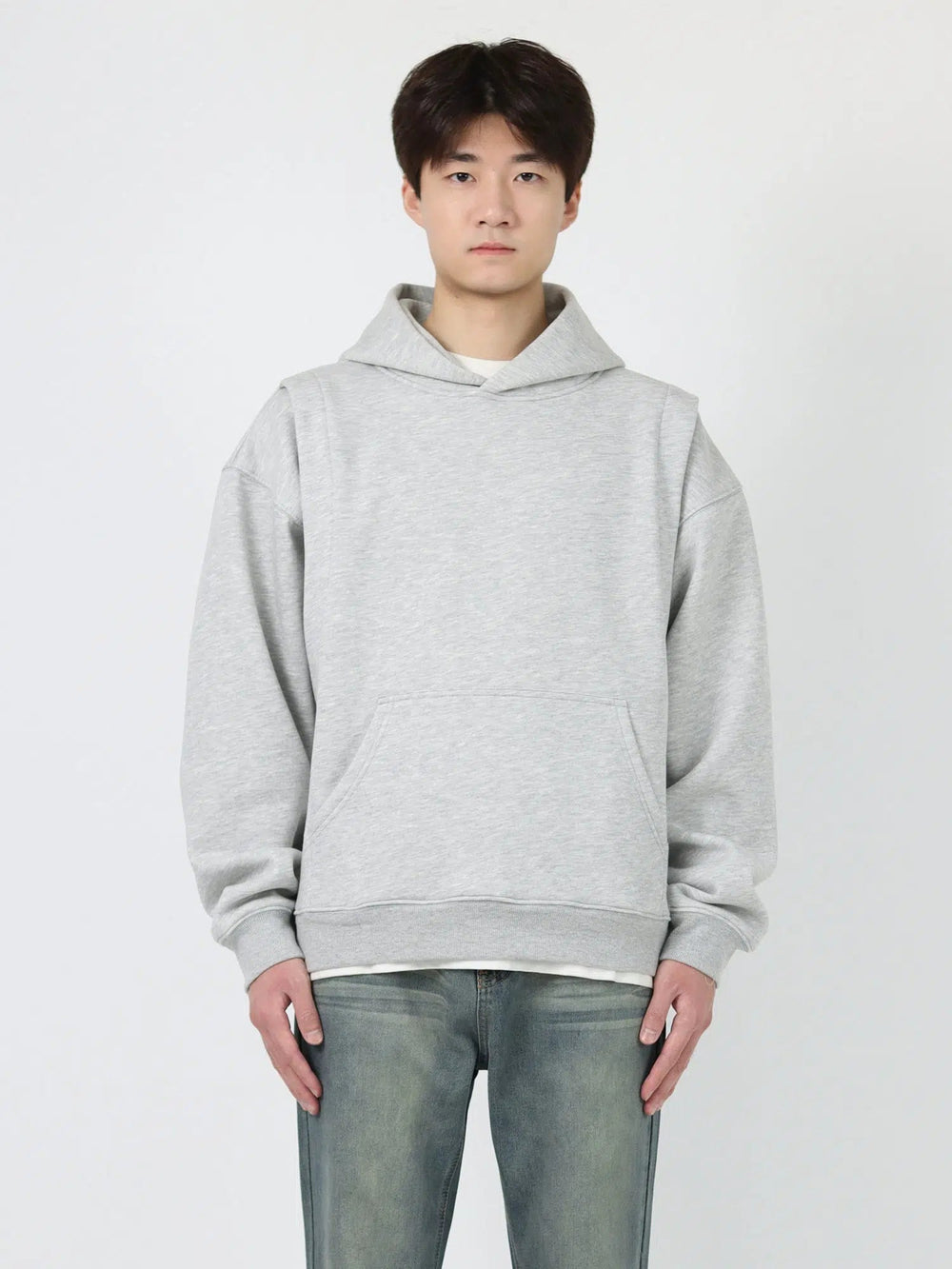 Solid Color Hooded Sweatshirt
