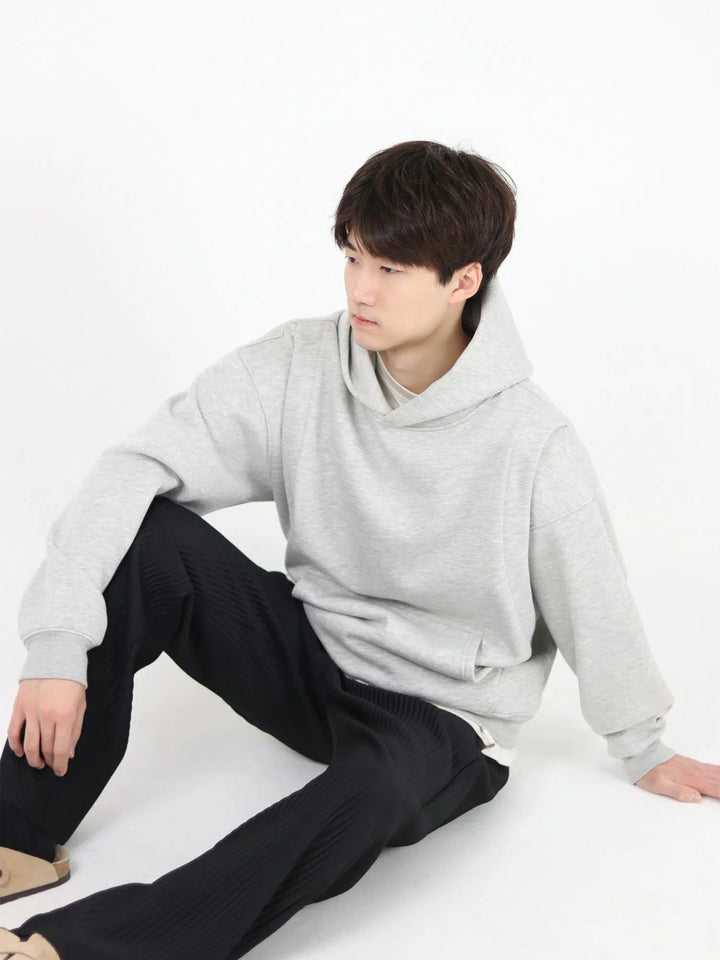 Solid Color Hooded Sweatshirt