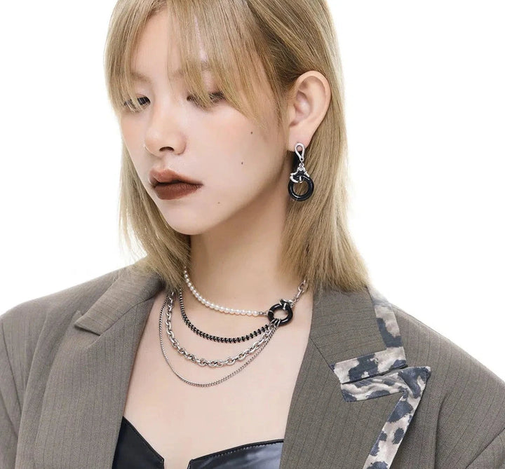 Hoop Pendant Earrings