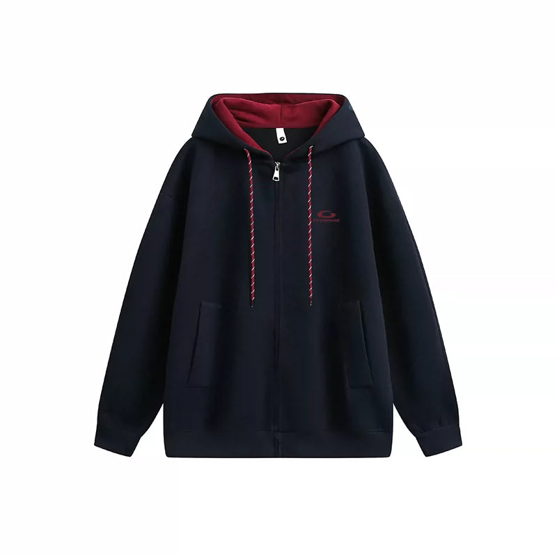 5968953360218,5968953360221,5968953360224,5968953360227, Oversized Zip Up Hooded Jacket