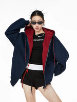 Oversized Zip Up Hooded Jacket 3