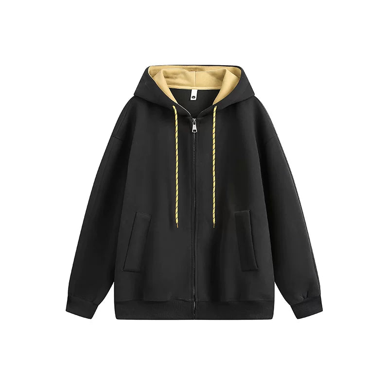 5700589820934,5700589820935,5700589820936,5700589820937, Oversized Zip Up Hooded Jacket