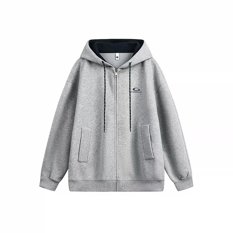 5968953360217,5968953360220,5968953360223,5968953360226, Oversized Zip Up Hooded Jacket