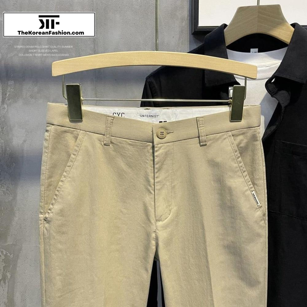 Ice Silk British Style Pants