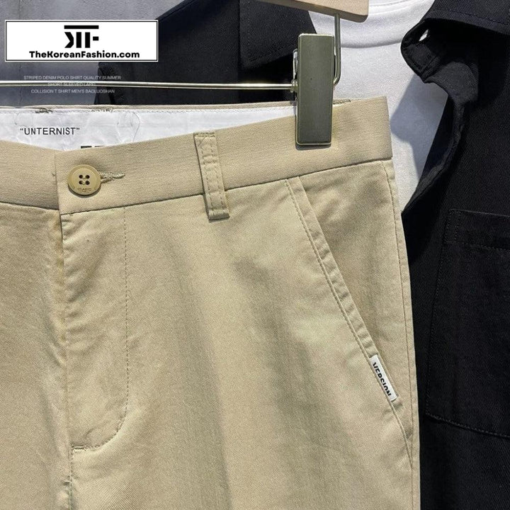 Ice Silk British Style Pants