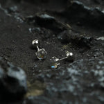 Imitation Moonstone Stud Earrings