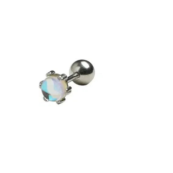 Imitation Moonstone Stud Earrings