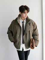 Two-piece Oversized Jacket with High Collar