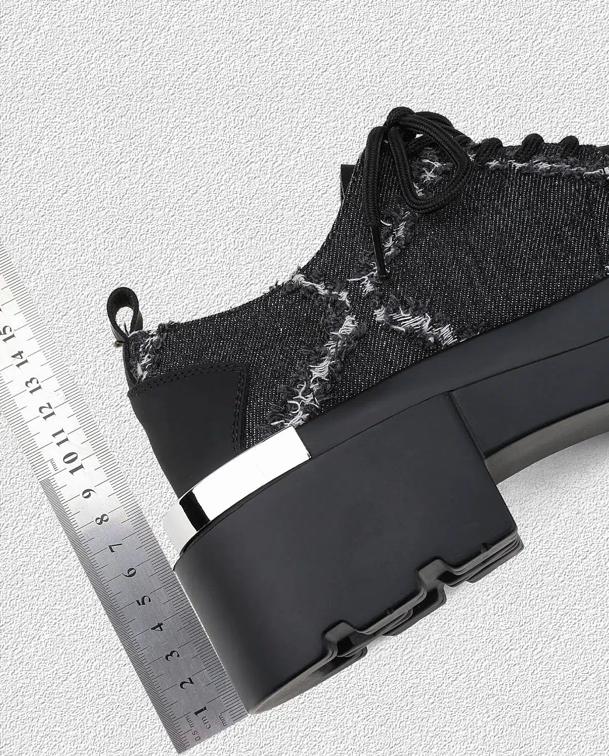 Iron Plate Denim Stitching Shoes