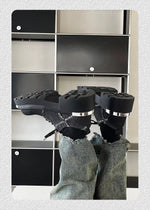 Iron Plate Denim Stitching Shoes