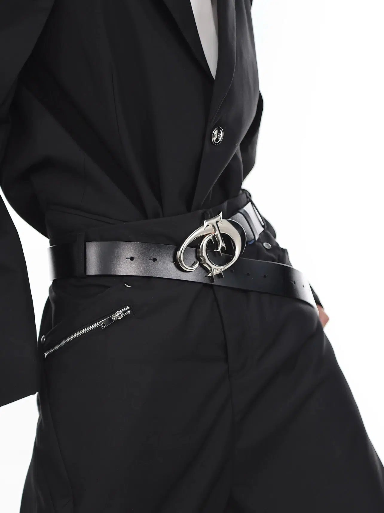 Irregular Metal Logo Versatile Belt