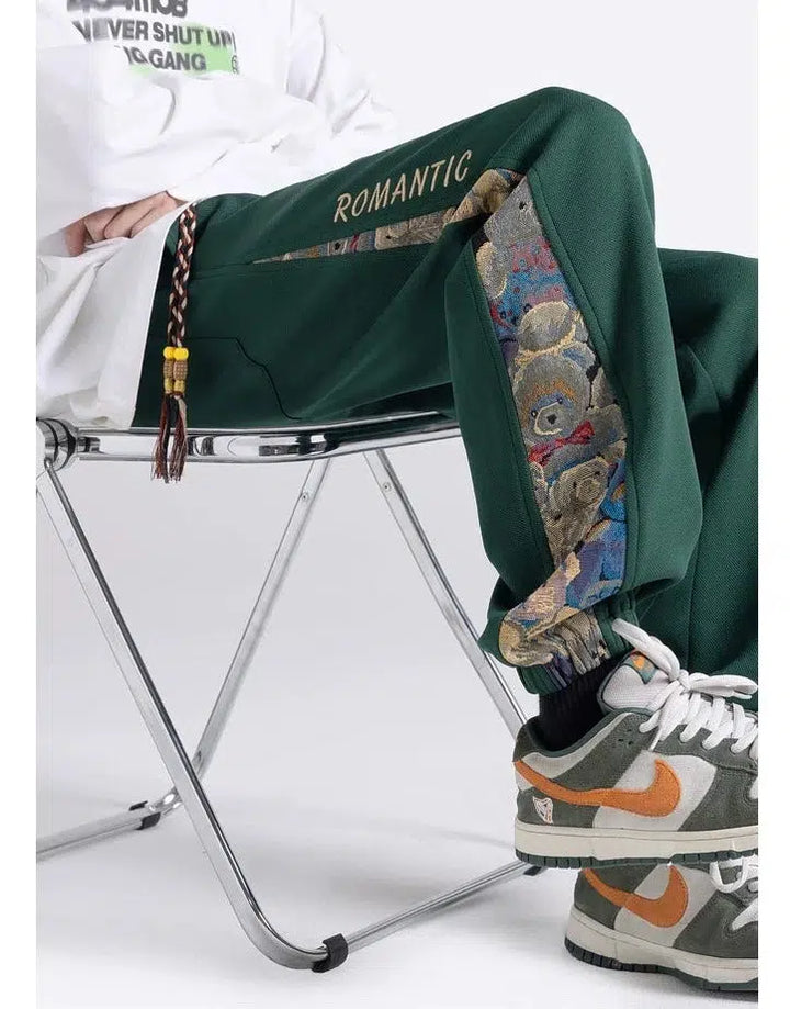 Jacquard Stitching Leggings Sports Pants
