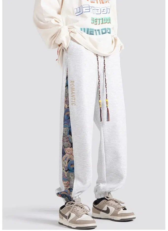 Jacquard Stitching Leggings Sports Pants