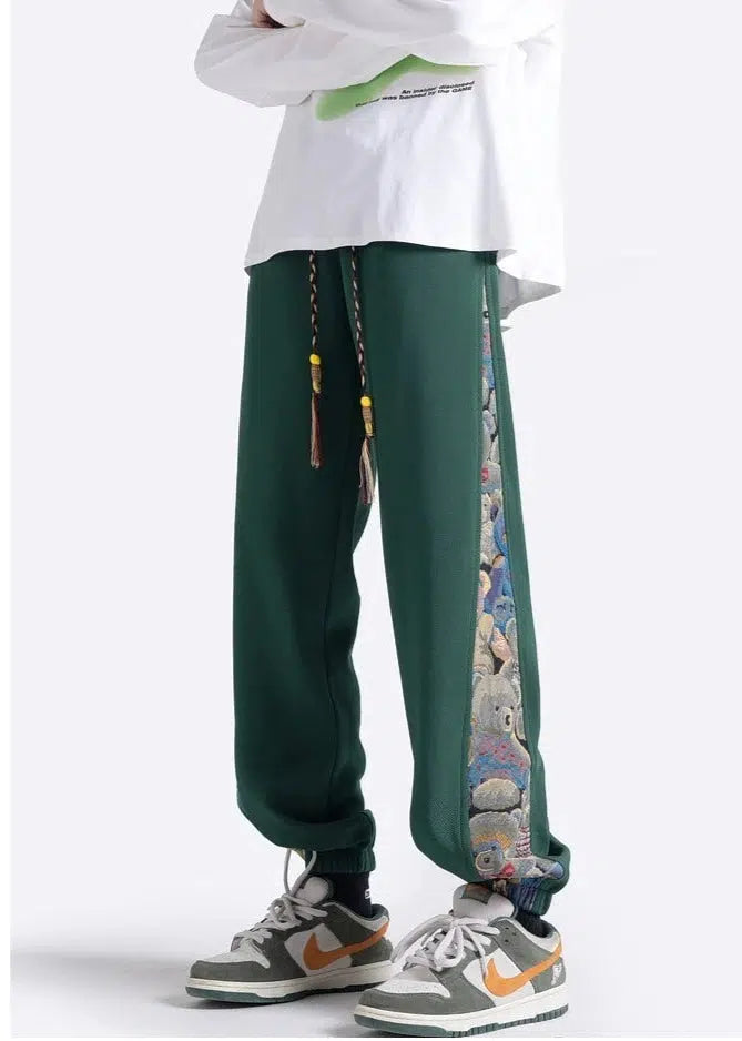 Jacquard Stitching Leggings Sports Pants