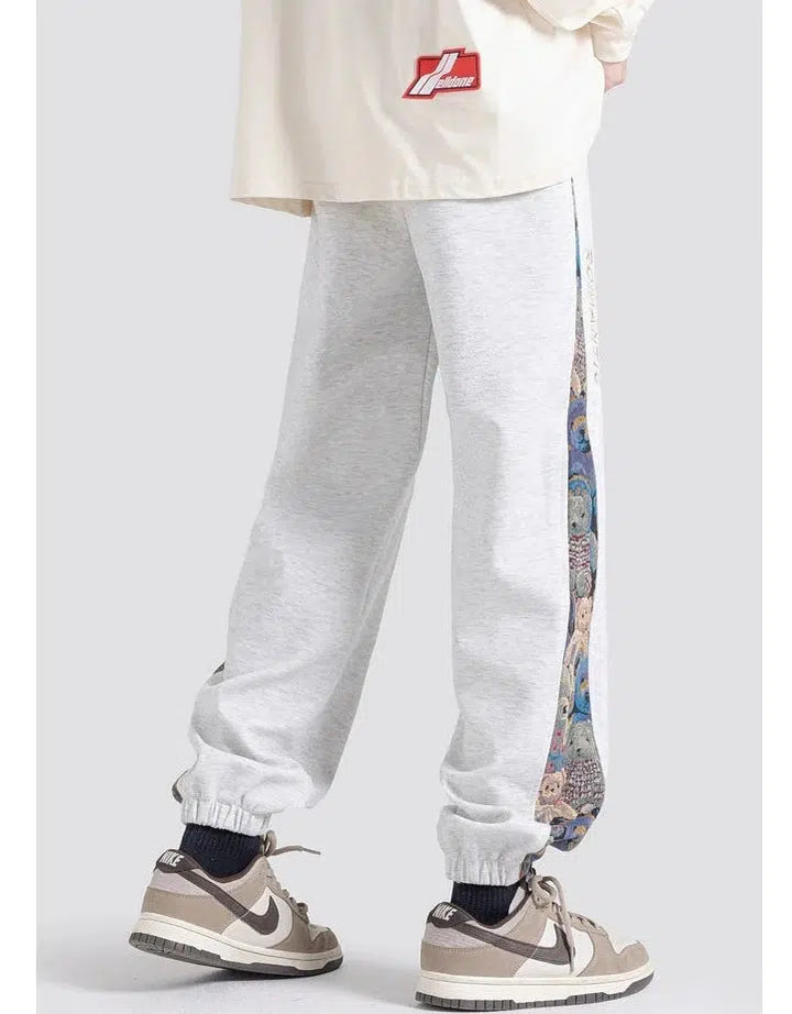 Jacquard Stitching Leggings Sports Pants