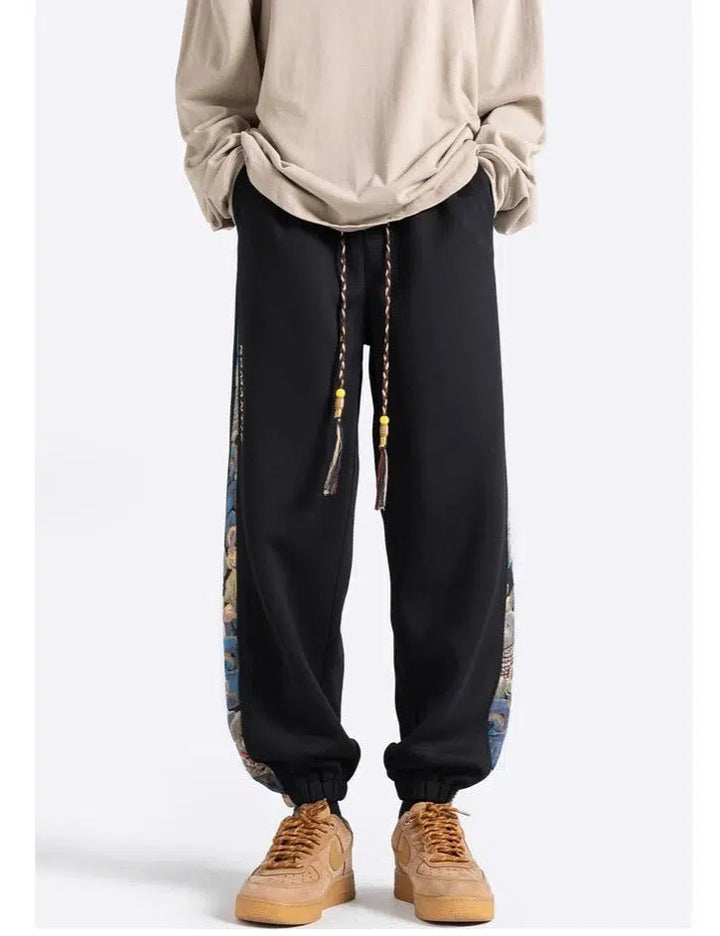 Jacquard Stitching Leggings Sports Pants