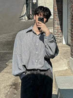 Japanese Striped Long-Sleeved Shirt