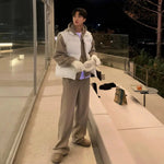 Khaki Hooded Sports Drape Suit