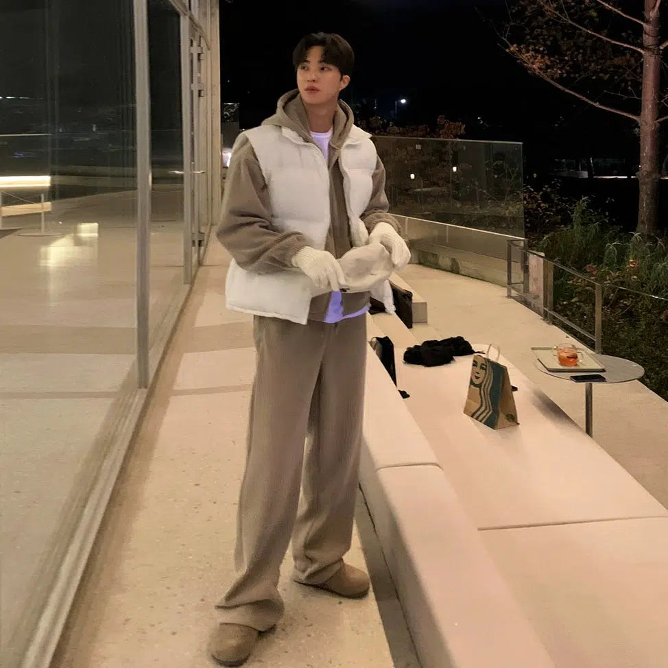 Khaki Hooded Sports Drape Suit