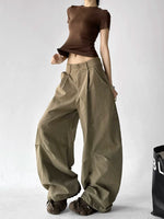 High Waisted Wide Leg Casual Pants 2