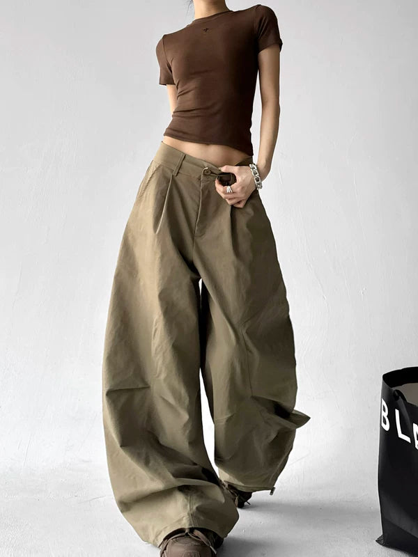 High Waisted Wide Leg Casual Pants 3