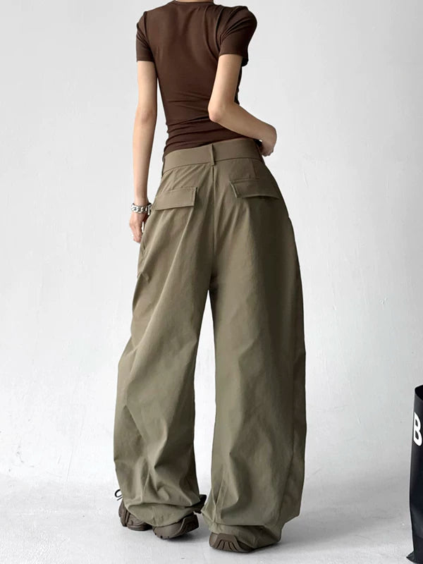 High Waisted Wide Leg Casual Pants 4