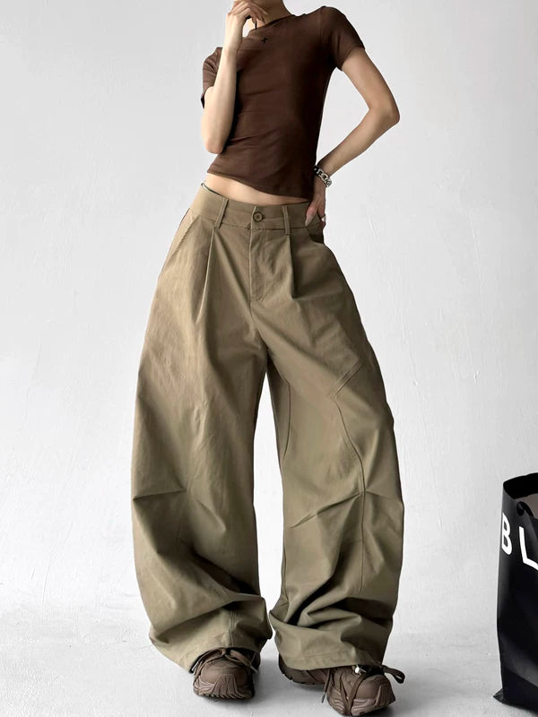 High Waisted Wide Leg Casual Pants 5