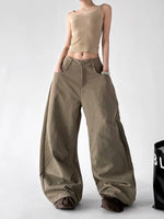 High Waisted Wide Leg Cargo Pants 5