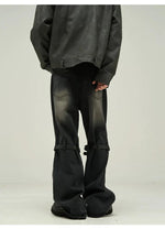 Knee Belt Straps Straight-leg Jeans