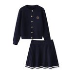 Knit Cardigan and Skirt Set