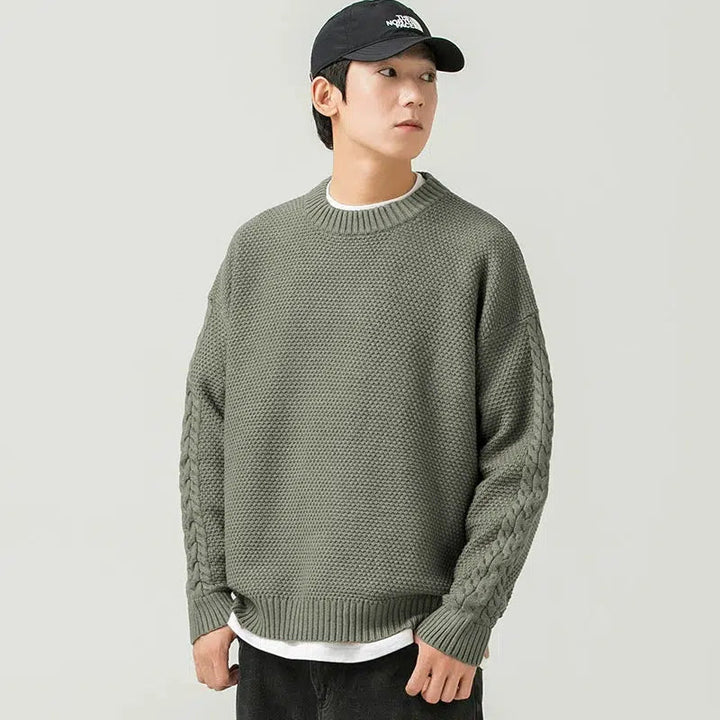 Knitted Crew Neck Sweater