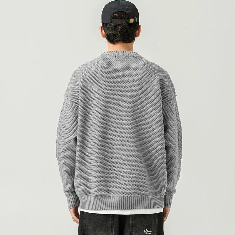 Knitted Crew Neck Sweater