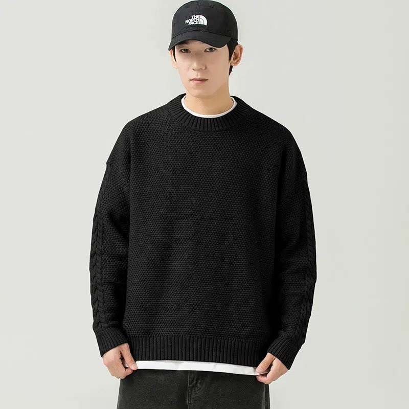 Knitted Crew Neck Sweater