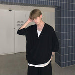 Knitted V-Neck Top & Shorts