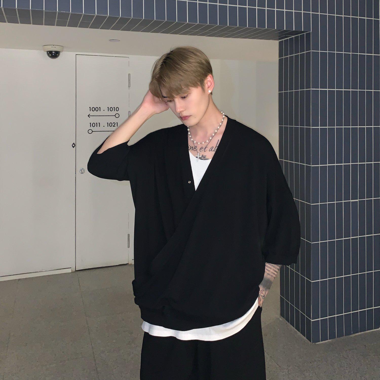 Knitted V-Neck Top & Shorts