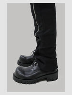 Lace-up Big Round head Derby Shoes