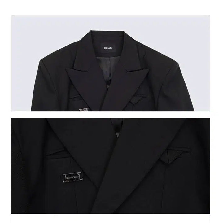 Lapel Collar Single Suit Jacket