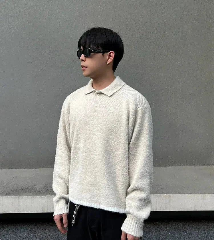 Lapel Cozy Knitwear Sweater