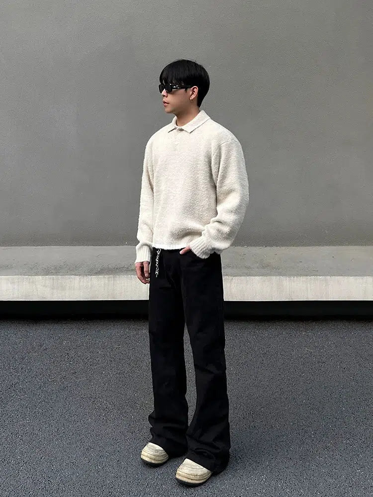 Lapel Cozy Knitwear Sweater