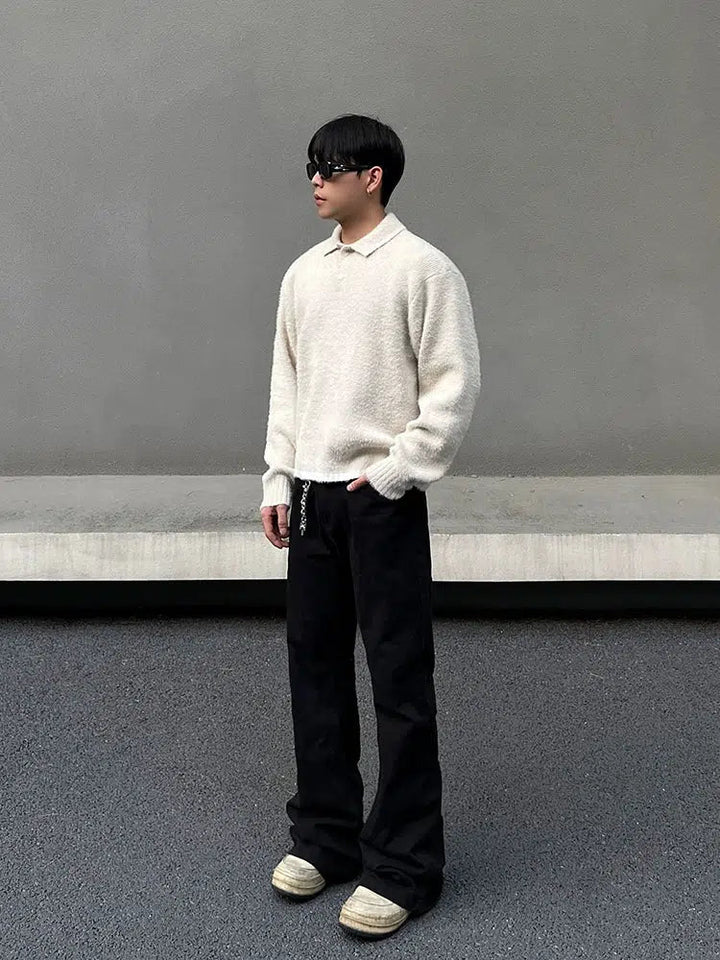 Lapel Cozy Knitwear Sweater